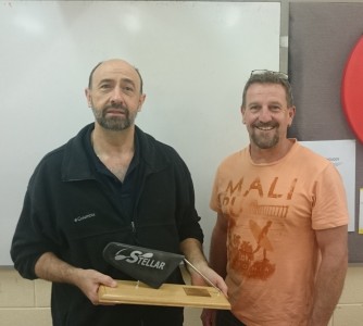 Bill Williams, winner of the Paddle 'n' Ski Hadspen Race Series with Phil Nelson of Paddle 'n' Ski